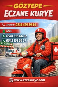 Göztepe eczane kurye hizmeti ile hızlı ilaç teslimatı yapan motorlu kurye ve iletişim bilgileri