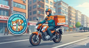 sisli-veteriner-ilac-kurye-hizmeti Şişli'de veteriner ilaç ve pet kurye hizmeti veren motorlu kurye ve evcil hayvan logolu görsel.